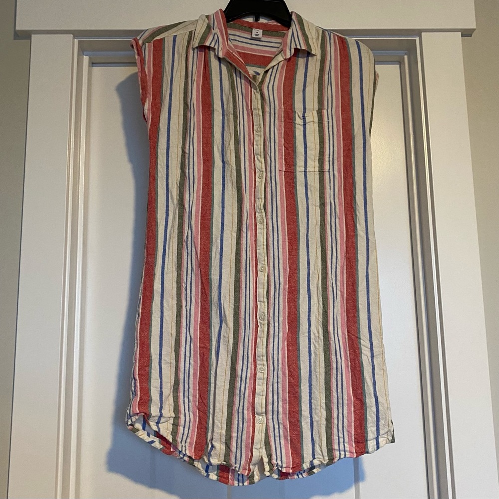 Old Navy Striped Button Dress